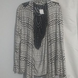 Tribal knitted cardigan